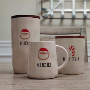 Rae Dunn Christmas Cellars and Mug Set